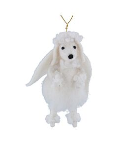 Gisela Graham Gisela Graham White Poodle w/ Wings